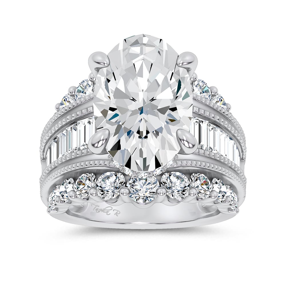14K 10.00CT Certified Lab Grown Engagement Ring