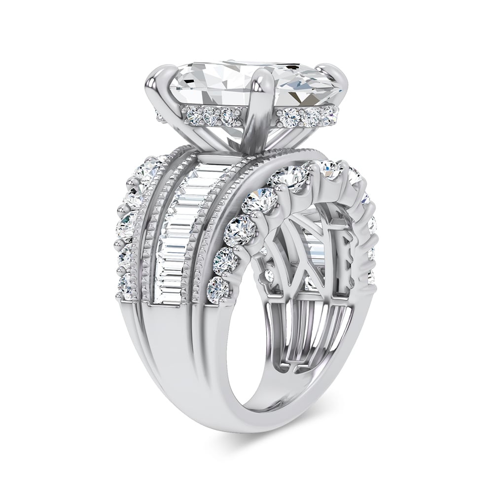 14K 10.00CT Certified Lab Grown Engagement Ring