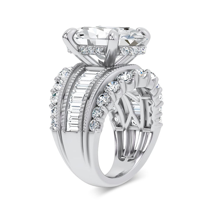14K 10.00CT Certified Lab Grown Engagement Ring