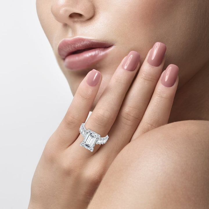 14K 9.50CT Certified Lab Grown Engagement Ring