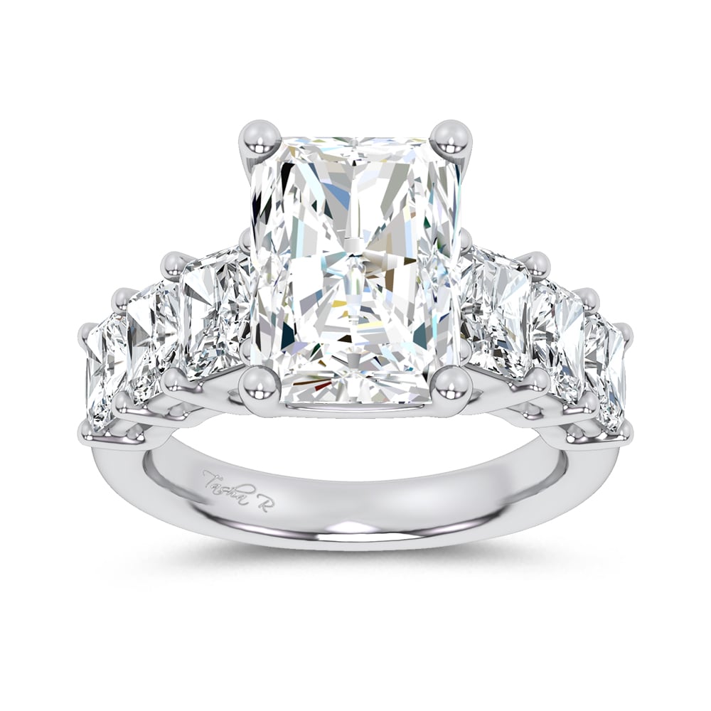 14K 6.90CT Certified Lab Grown Engagement Ring