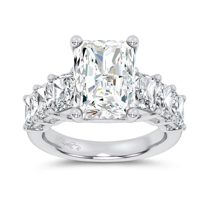 14K 6.90CT Certified Lab Grown Engagement Ring