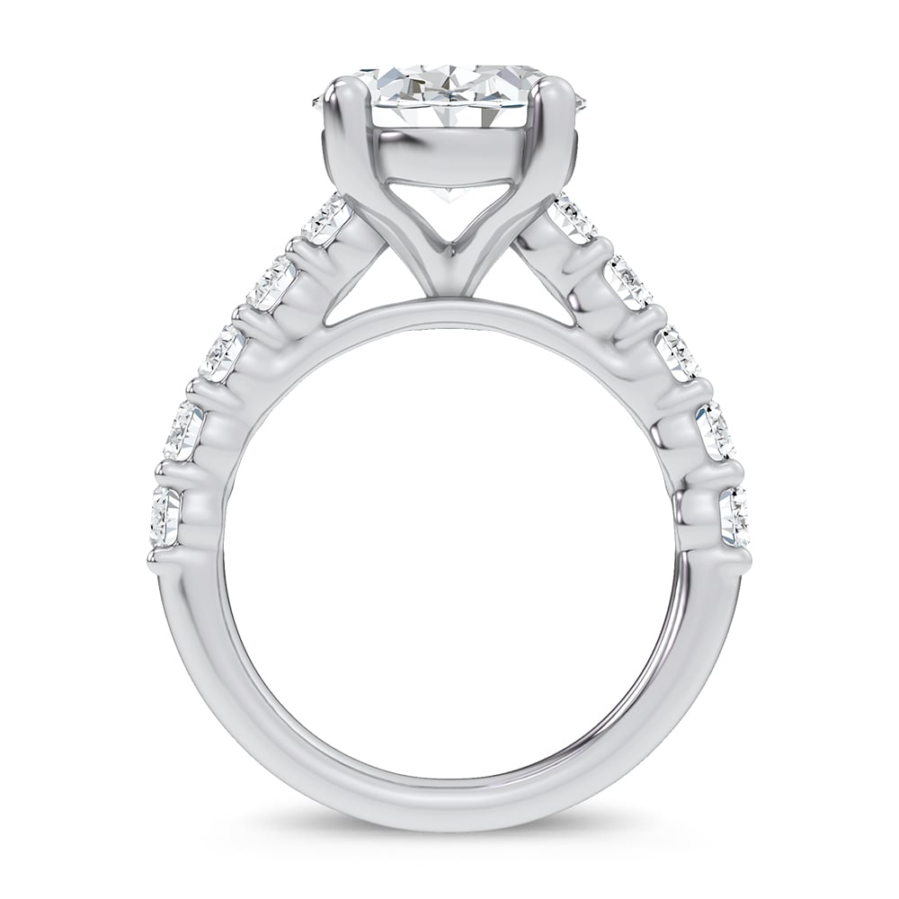 14K 6.60CT Certified Lab Grown Engagement Ring