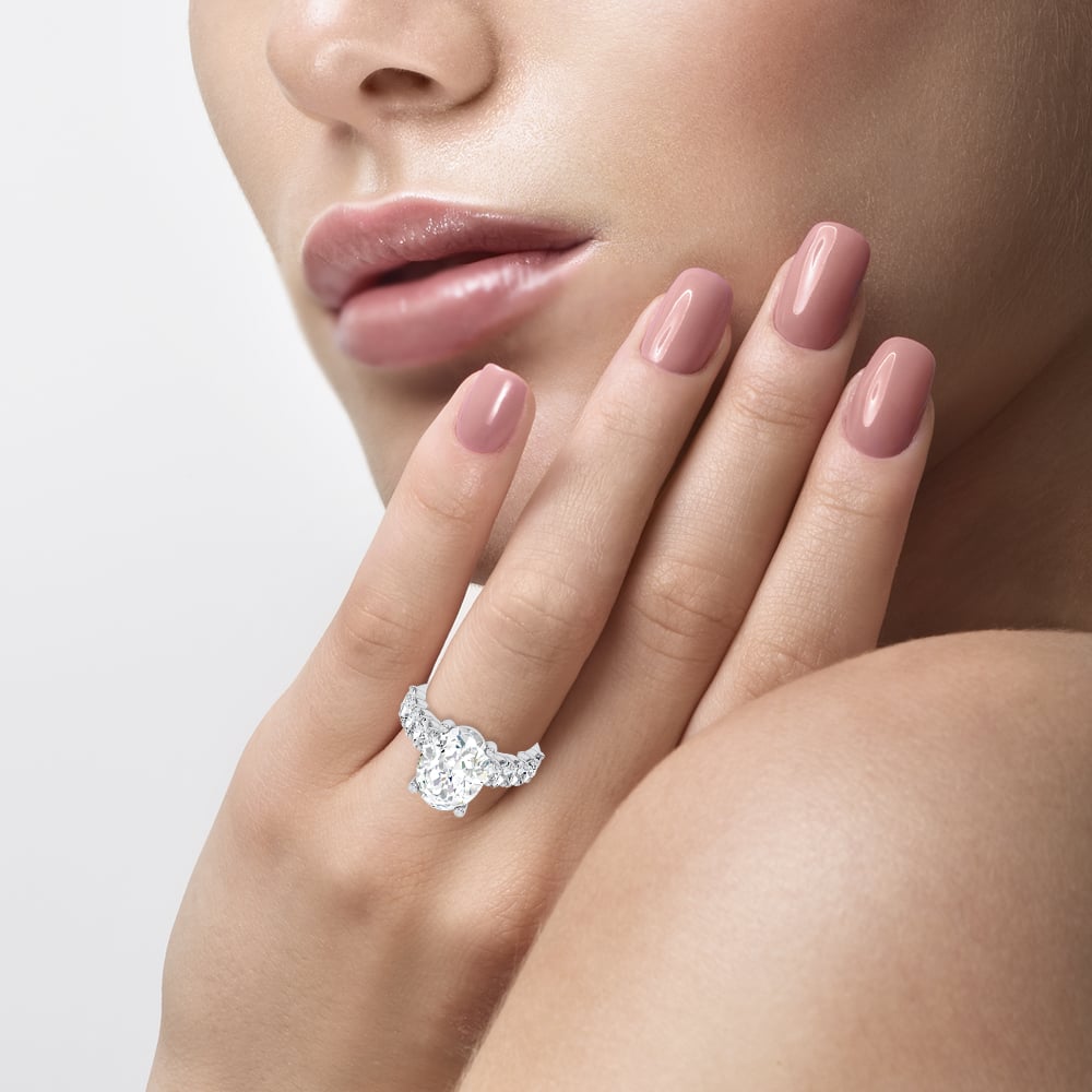 14K 6.60CT Certified Lab Grown Engagement Ring