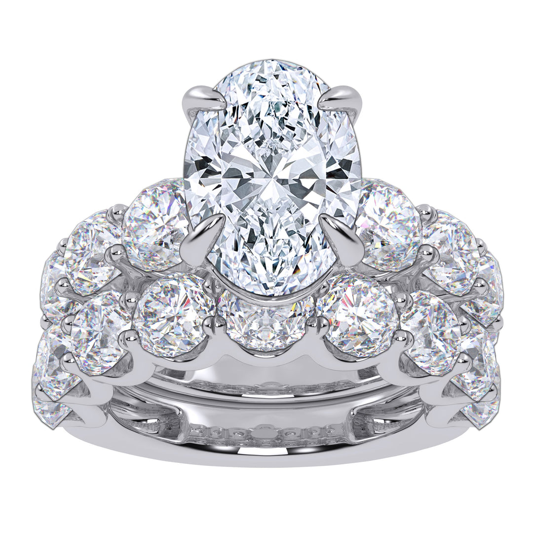 14K 10.00CT  Certified Lab Grown Diamond Bridal Set