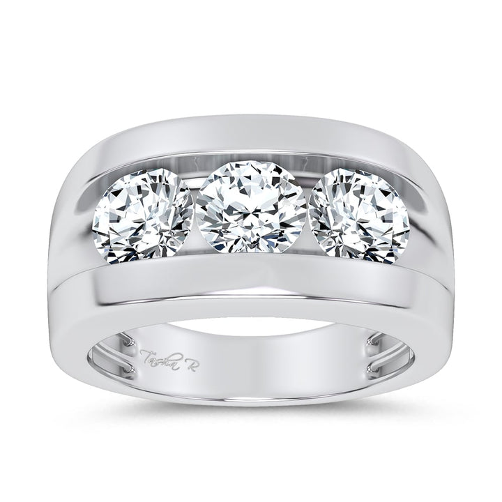 14k 3.20CT Certified Lab Grown Mens Ring