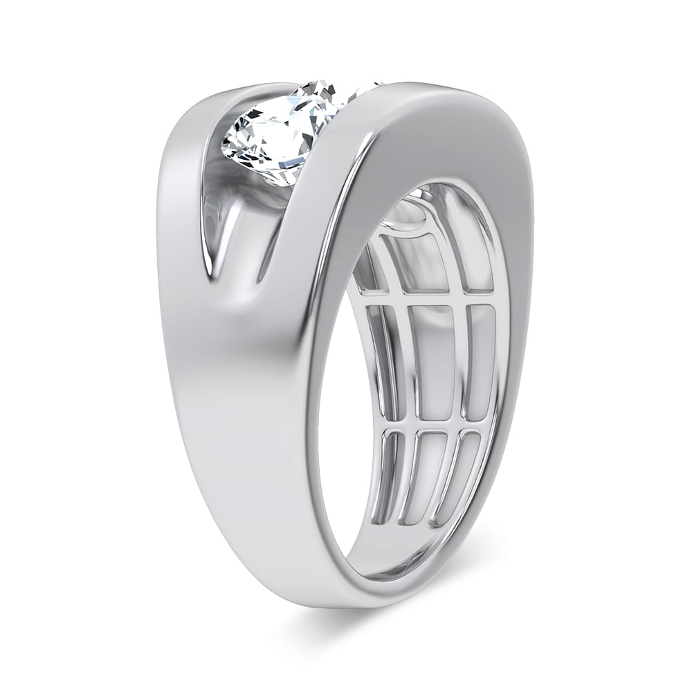 14k 3.20CT Certified Lab Grown Mens Ring