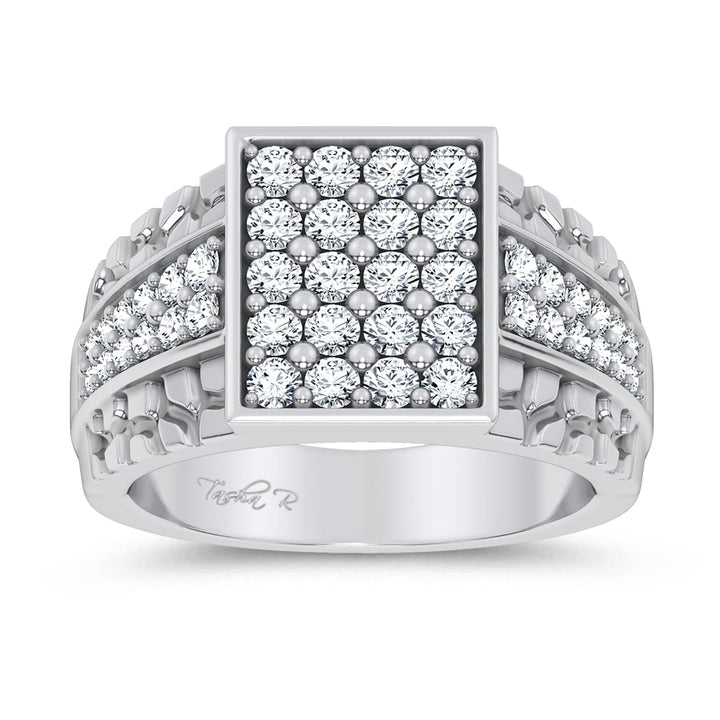 14K 1.50CT LAB GROWN Diamond Mens Ring