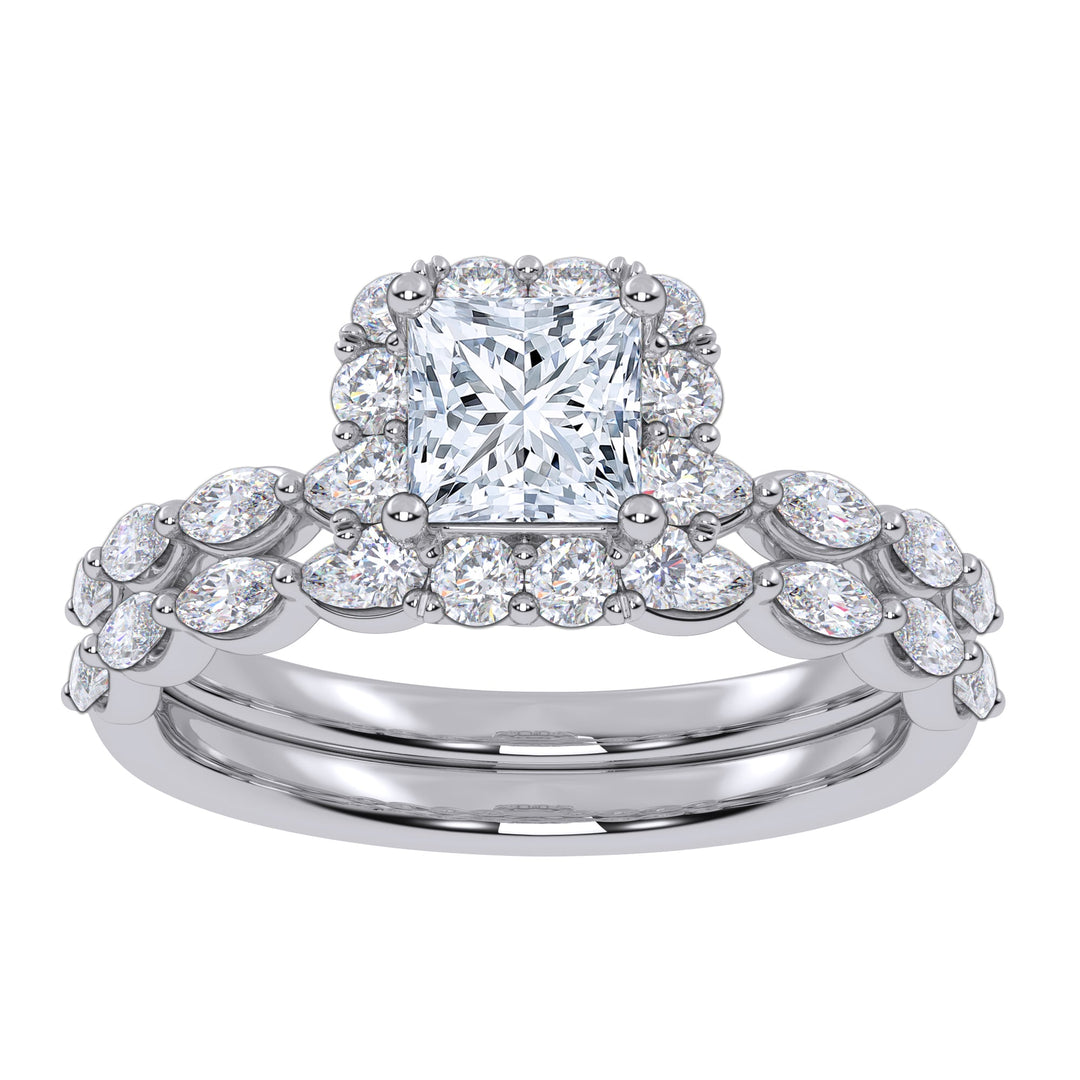 10K 1.25CT Certified Lab Grown Diamond Bridal Set