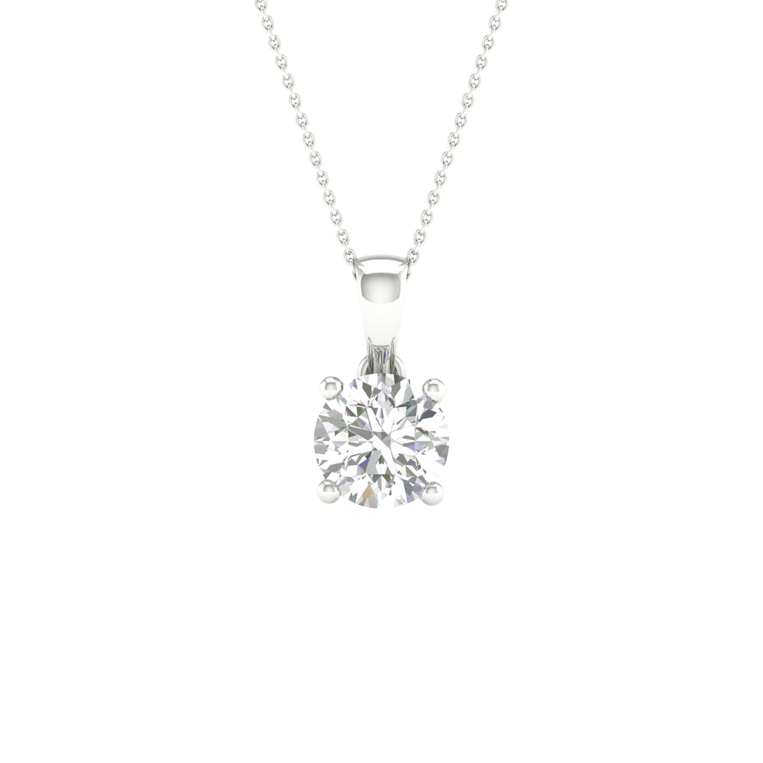 14K 1.00CT Certified Lab Grown Diamond Pendant