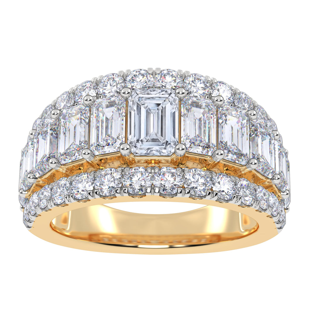 14K 4.00CT Certified Lab Grown Mens Band