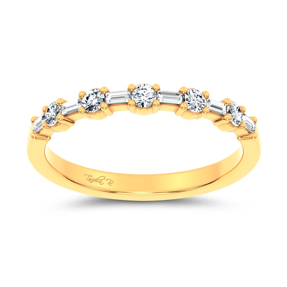 14K 0.25CT Certified Lab Grown Fancy Band