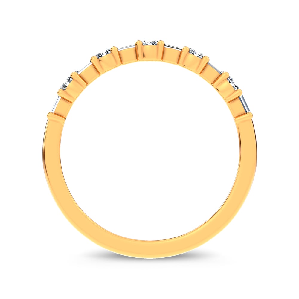 14K 0.25CT Certified Lab Grown Fancy Band