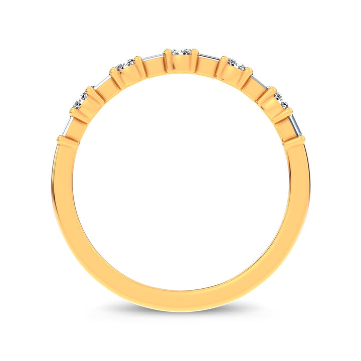 14K 0.25CT Certified Lab Grown Fancy Band