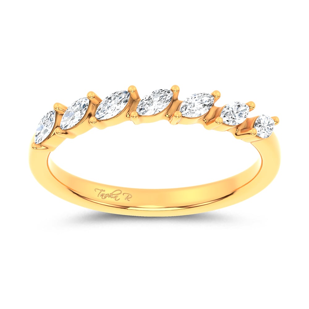 14K 0.25CT Certified Lab Grown Fancy Band