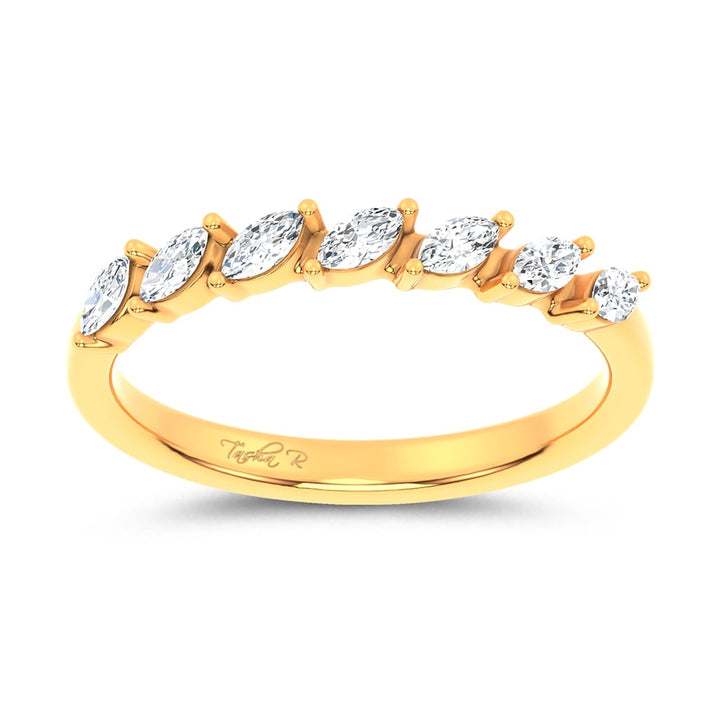 14K 0.25CT Certified Lab Grown Fancy Band