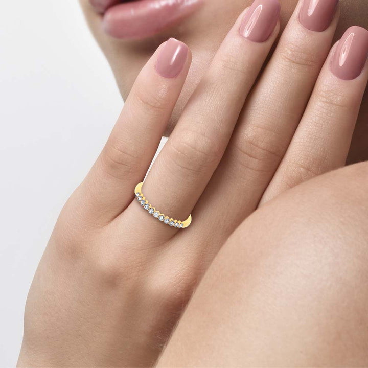 14K 0.25CT Certified Lab Grown  Diamond Band