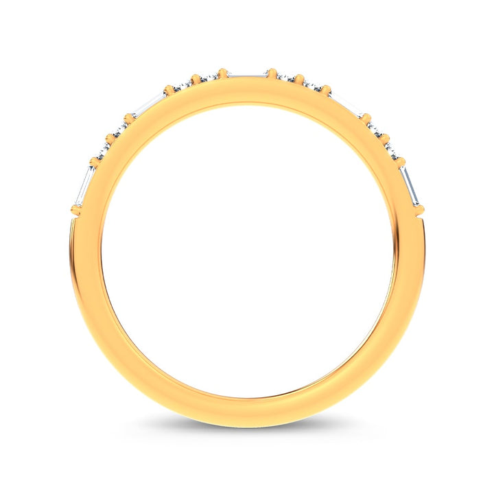 14K 0.20CT Certified Lab Grown Fancy Band
