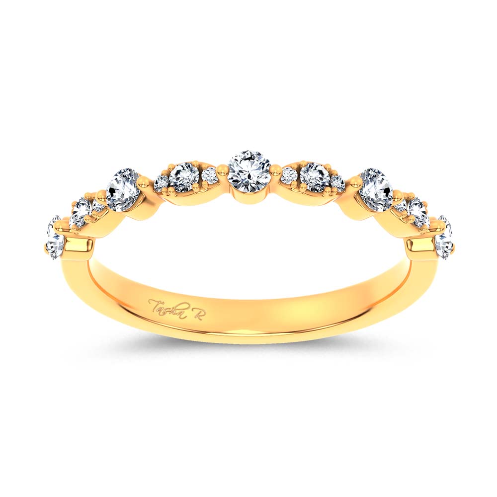 14K 0.25CT Certified Lab Grown Fancy Band