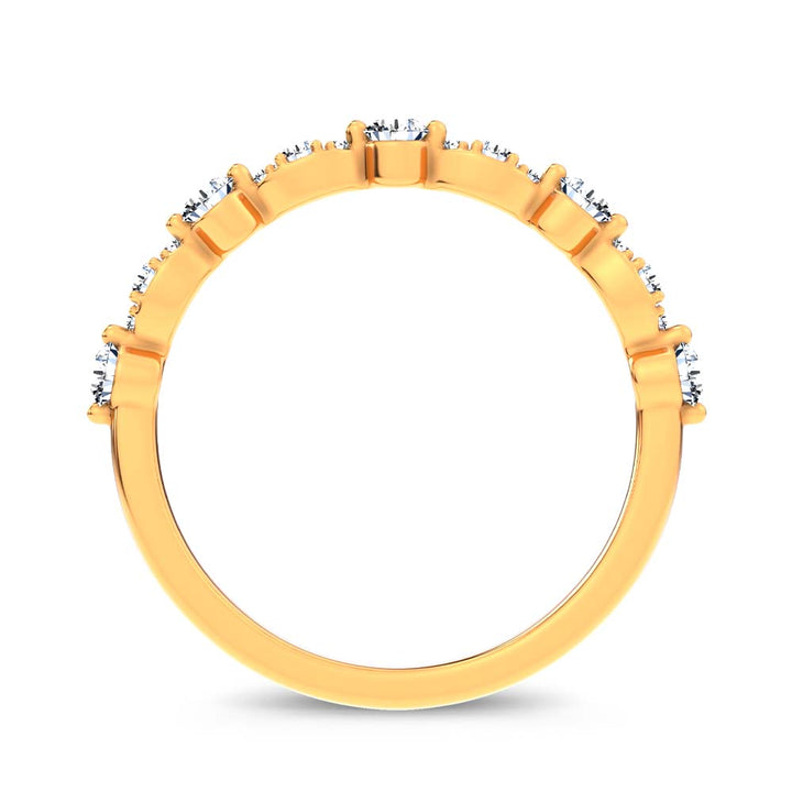 14K 0.25CT Certified Lab Grown Fancy Band