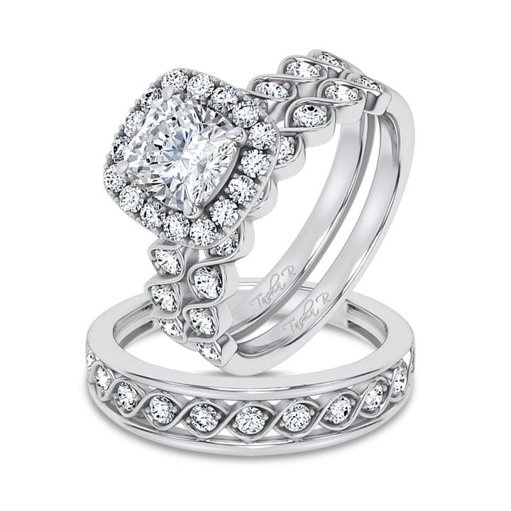 14K 2.76CT Certified Lab Grown TRIO SET