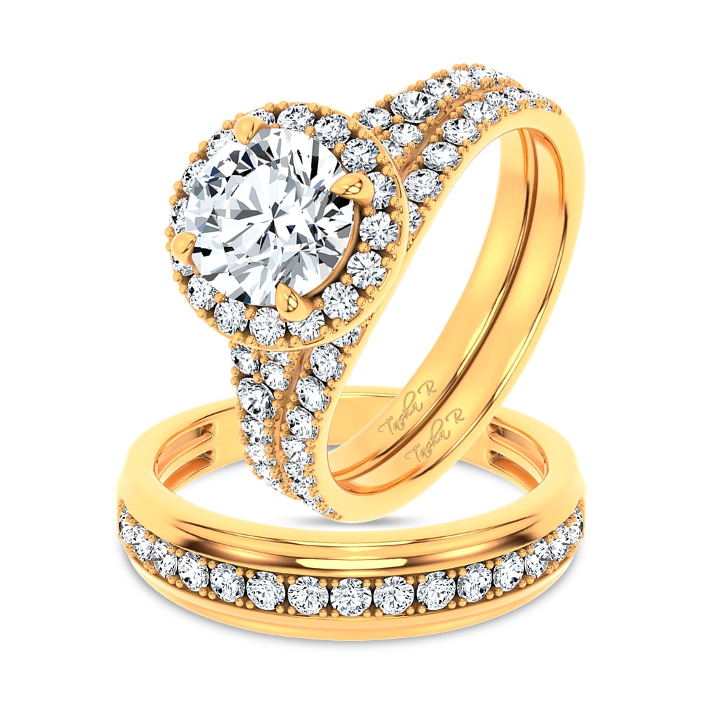 14K 3.00CT DIAMOND TRIO SET