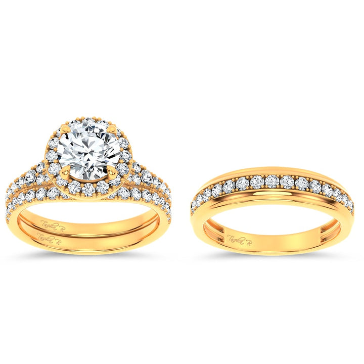 14K 3.00CT DIAMOND TRIO SET