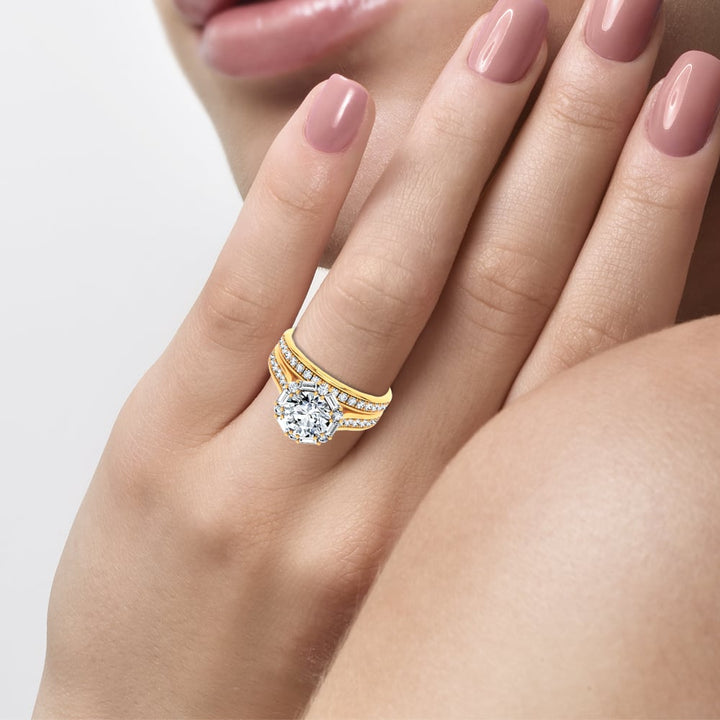 14K 2.93CT Certified Lab Grown TRIO SET