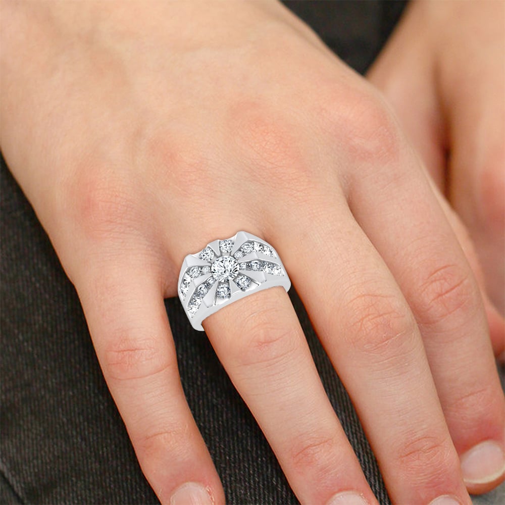 14k 3.00CT Certified Lab Grown Mens Ring