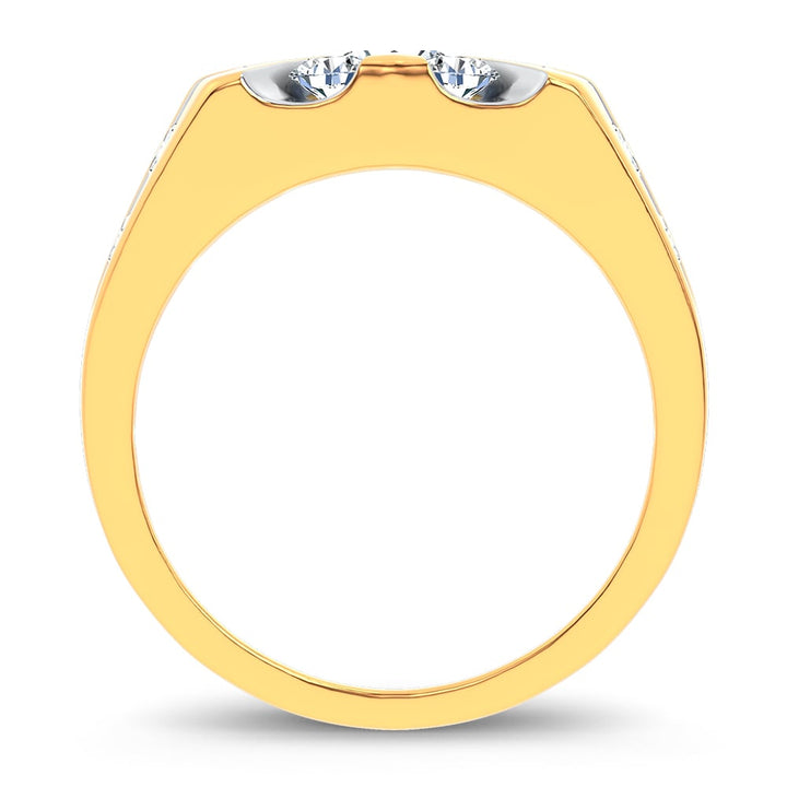 14k 3.00CT Certified Lab Grown Mens Ring