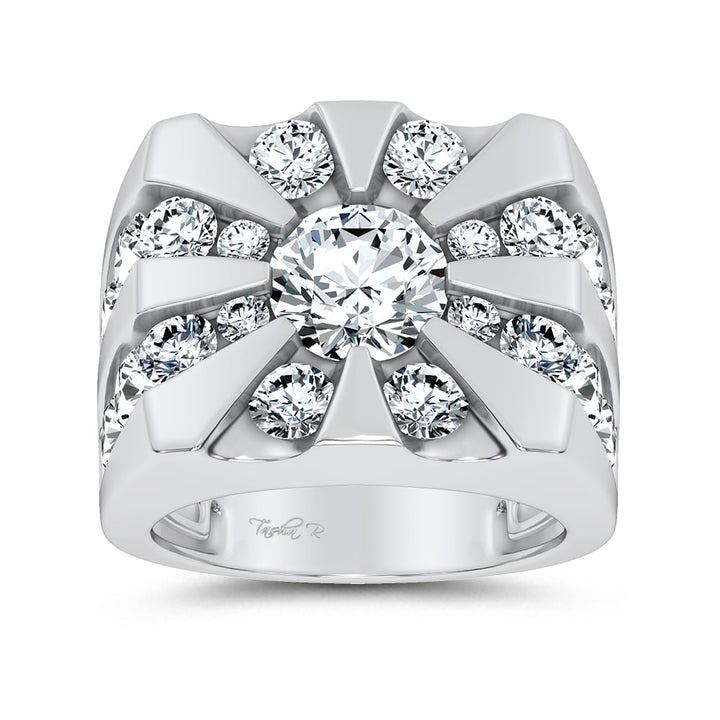 14k 7.00CT Certified Lab Grown Mens Ring