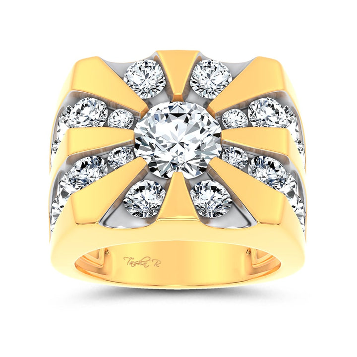 14k 7.00CT Certified Lab Grown Mens Ring