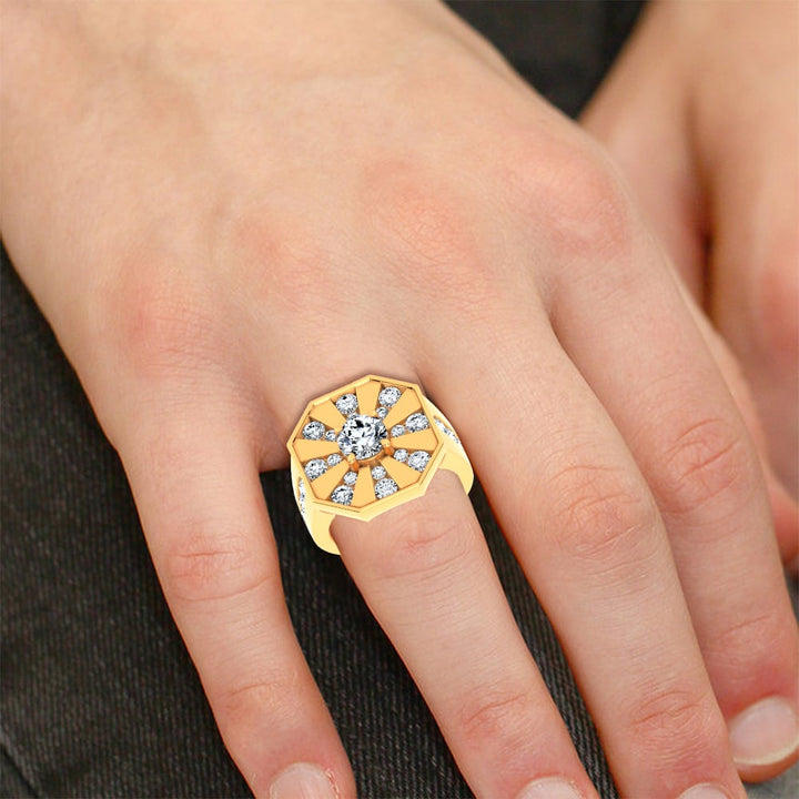14K 2.25CT Certified Lab Grown Mens Ring