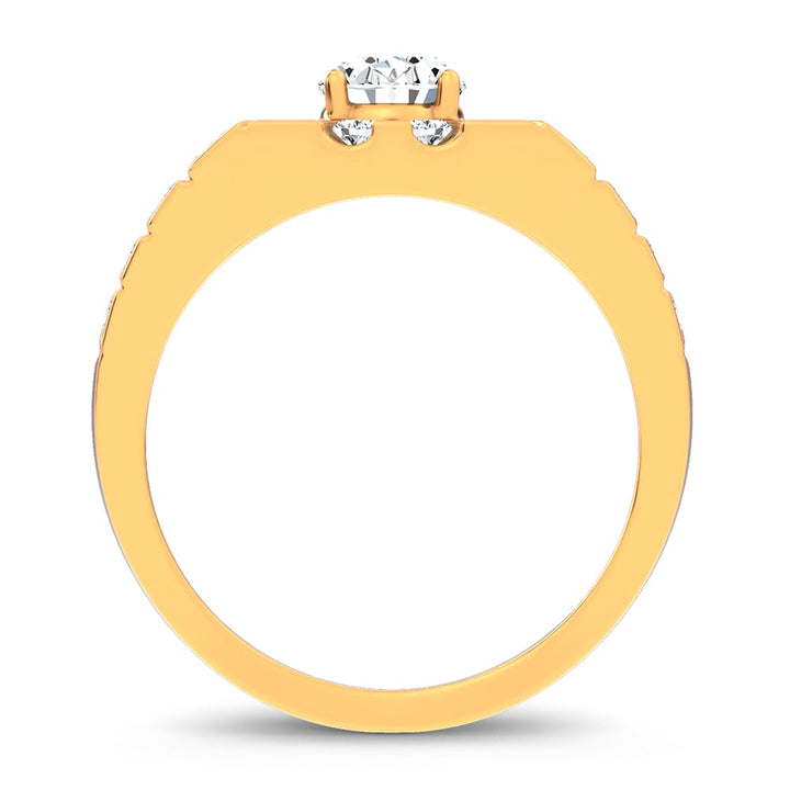 14K 2.25CT Certified Lab Grown Mens Ring