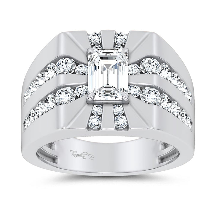 14k 3.00CT Certified Lab Grown Mens Ring