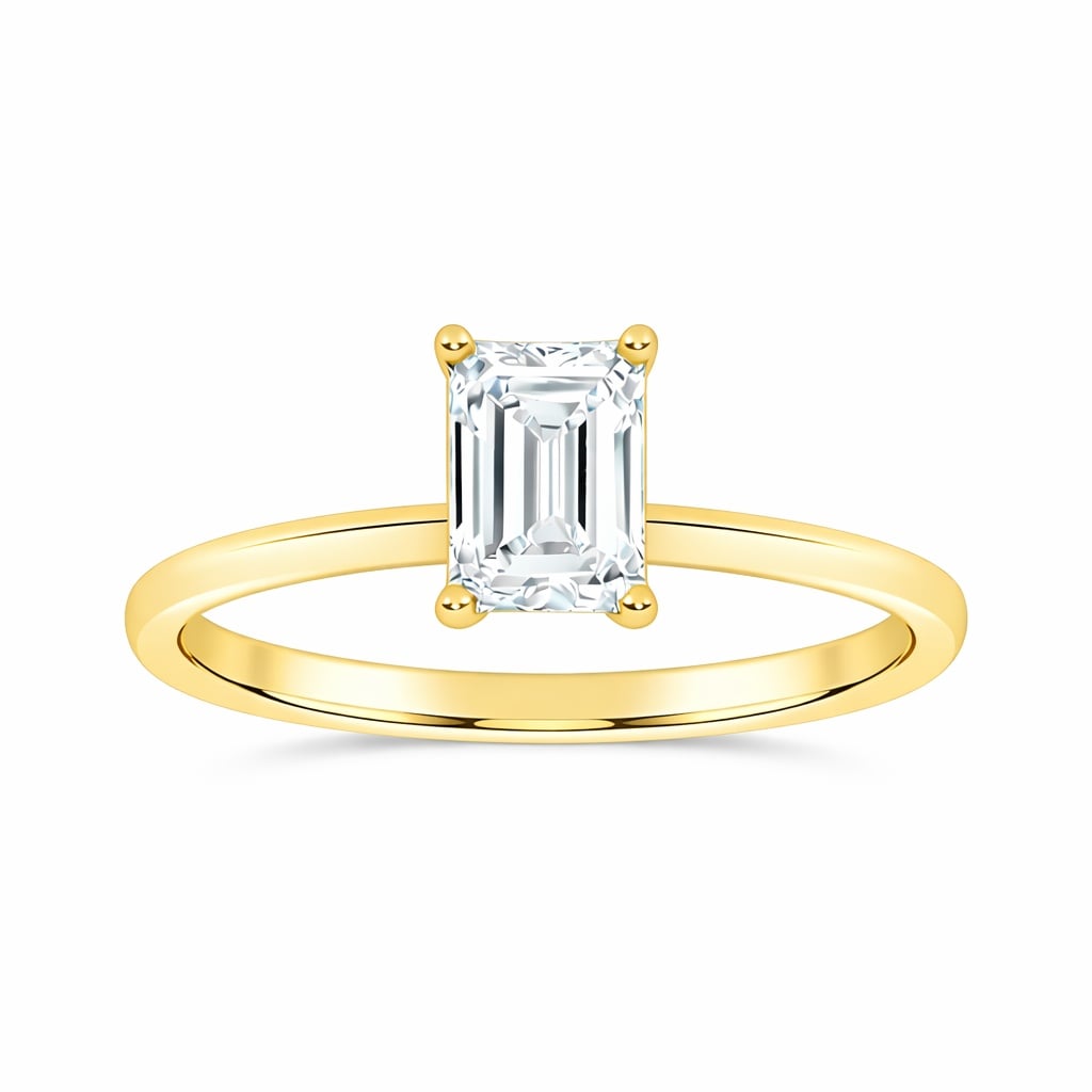 10K 1.00CT  Certified Lab Grown Solitaire Ring