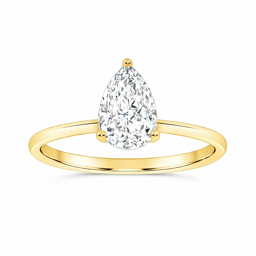 10K 0.50CT  Certified Lab Grown Solitaire Ring