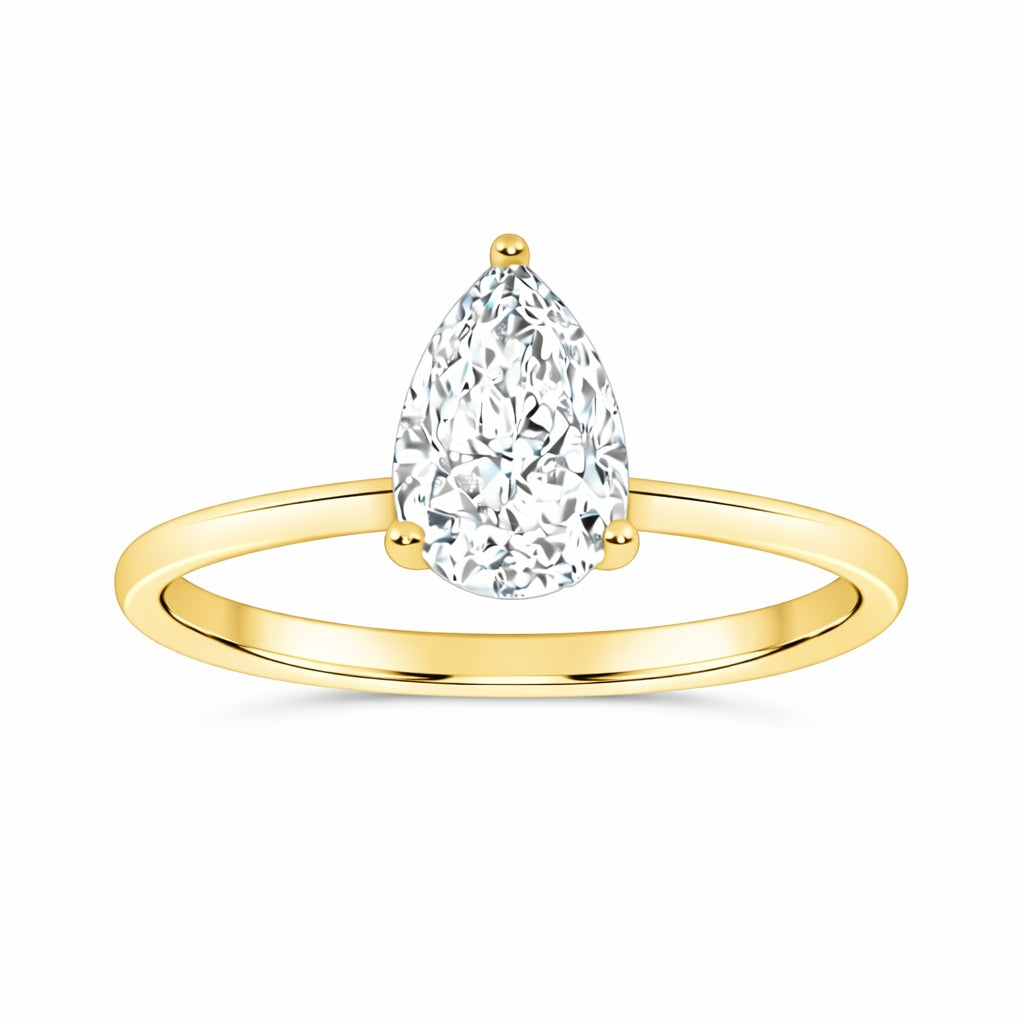10K 0.50CT  Certified Lab Grown Solitaire Ring