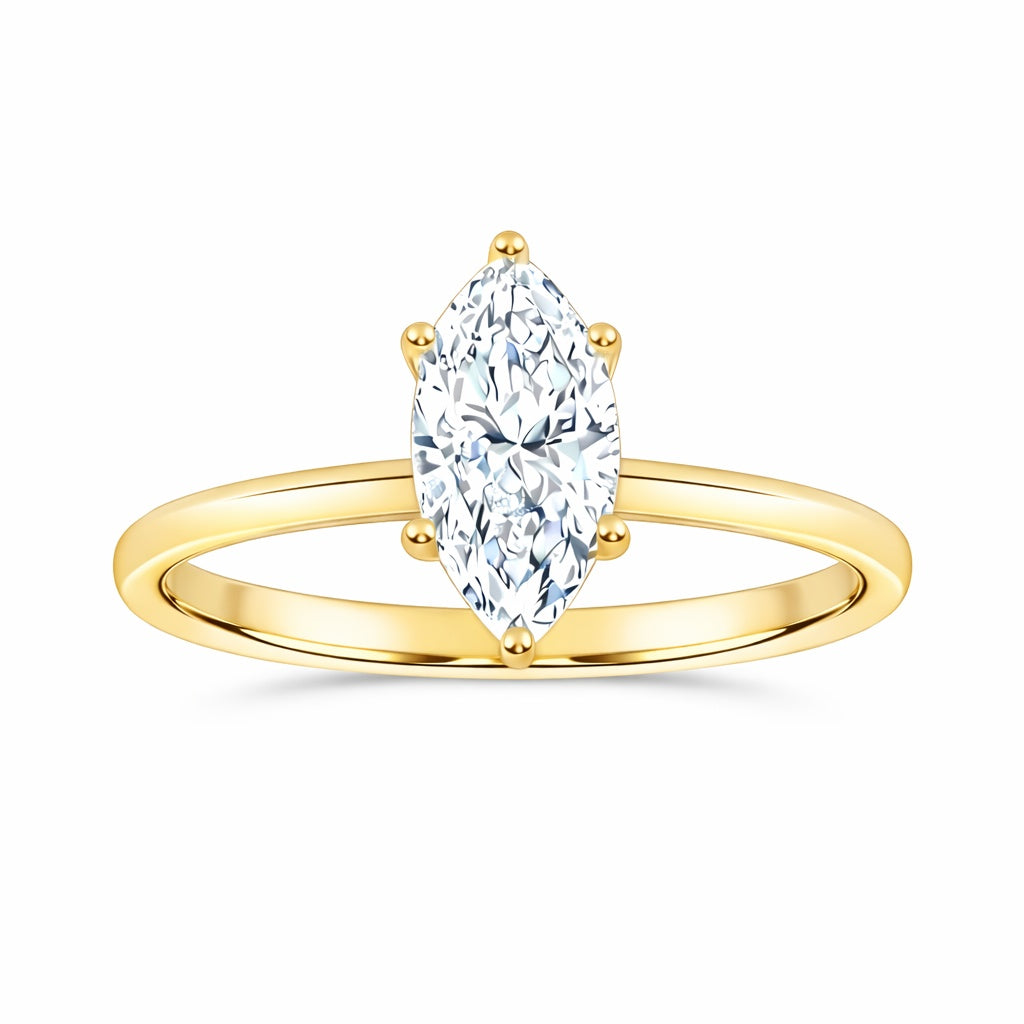 10K 0.50CT  Certified Lab Grown Solitaire Ring