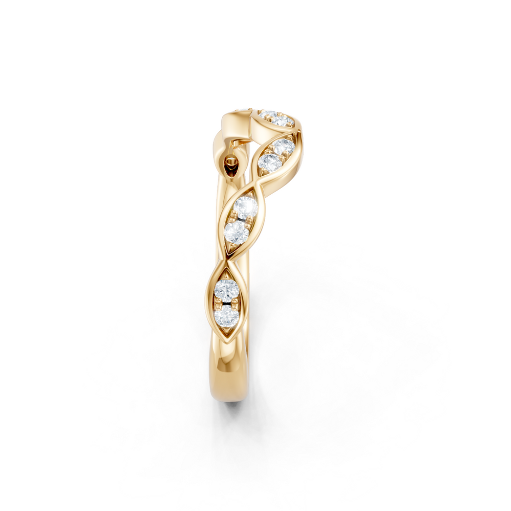 Milgrain Marquise Shape Contour Band