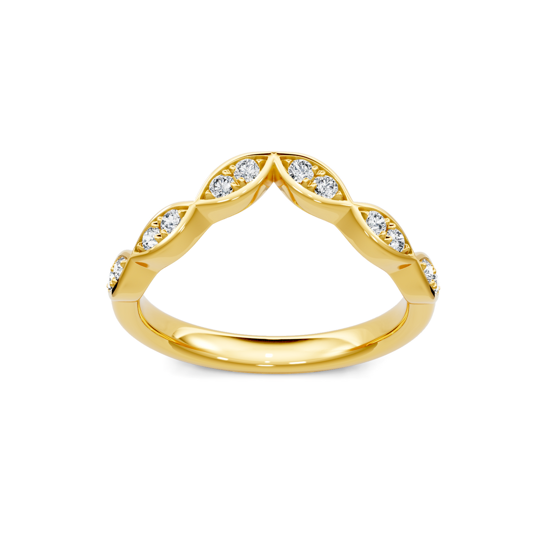 Milgrain Marquise Shape Contour Band