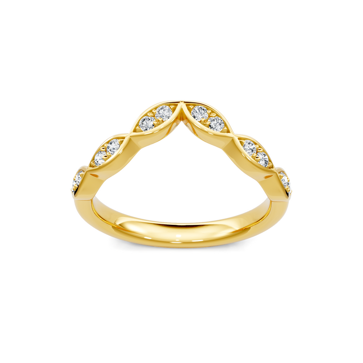 Milgrain Marquise Shape Contour Band