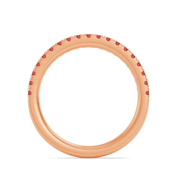 Round Ruby Pave Band