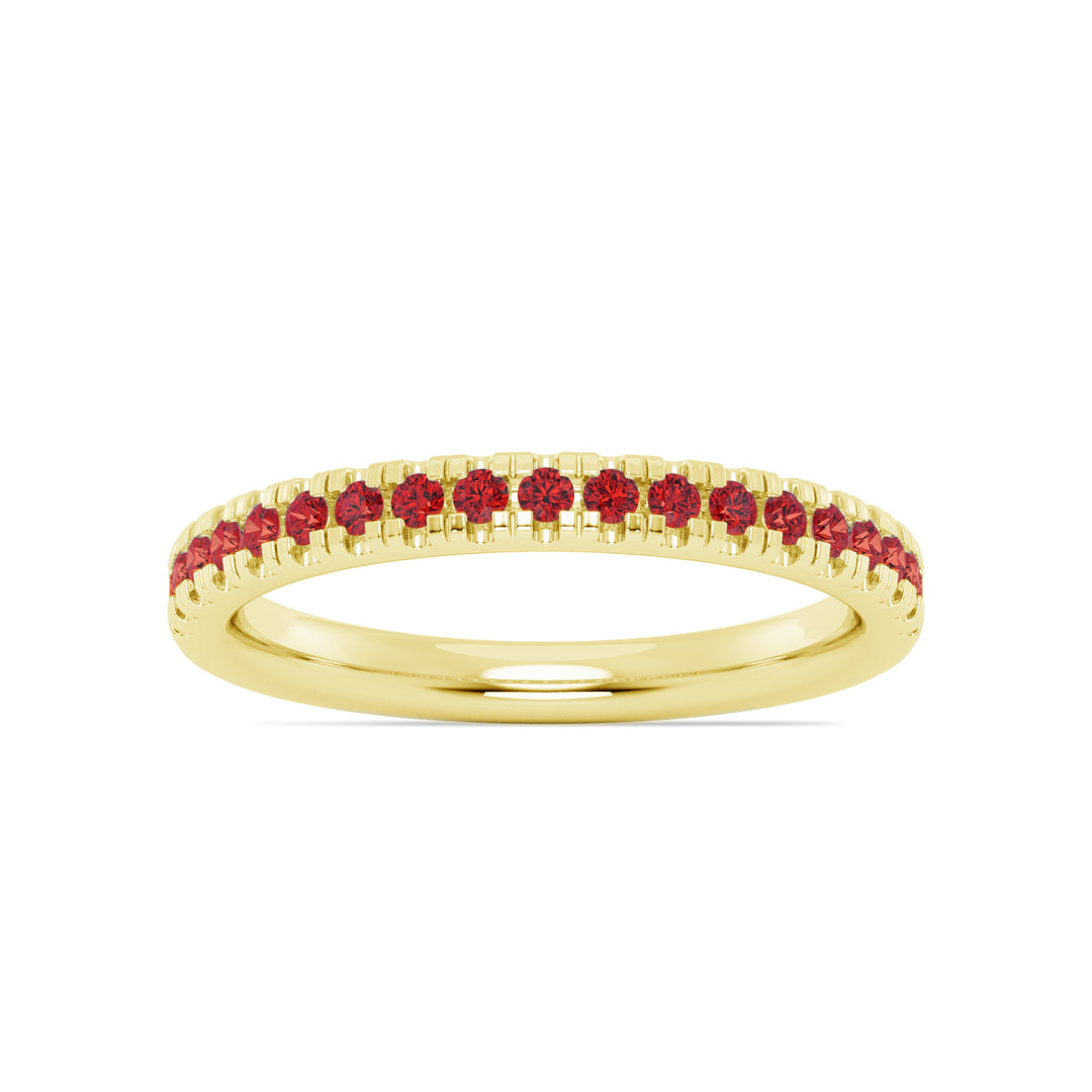 Round Ruby Pave Band
