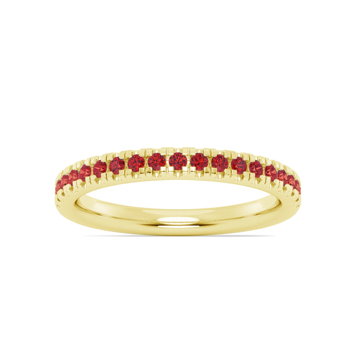 Round Ruby Pave Band