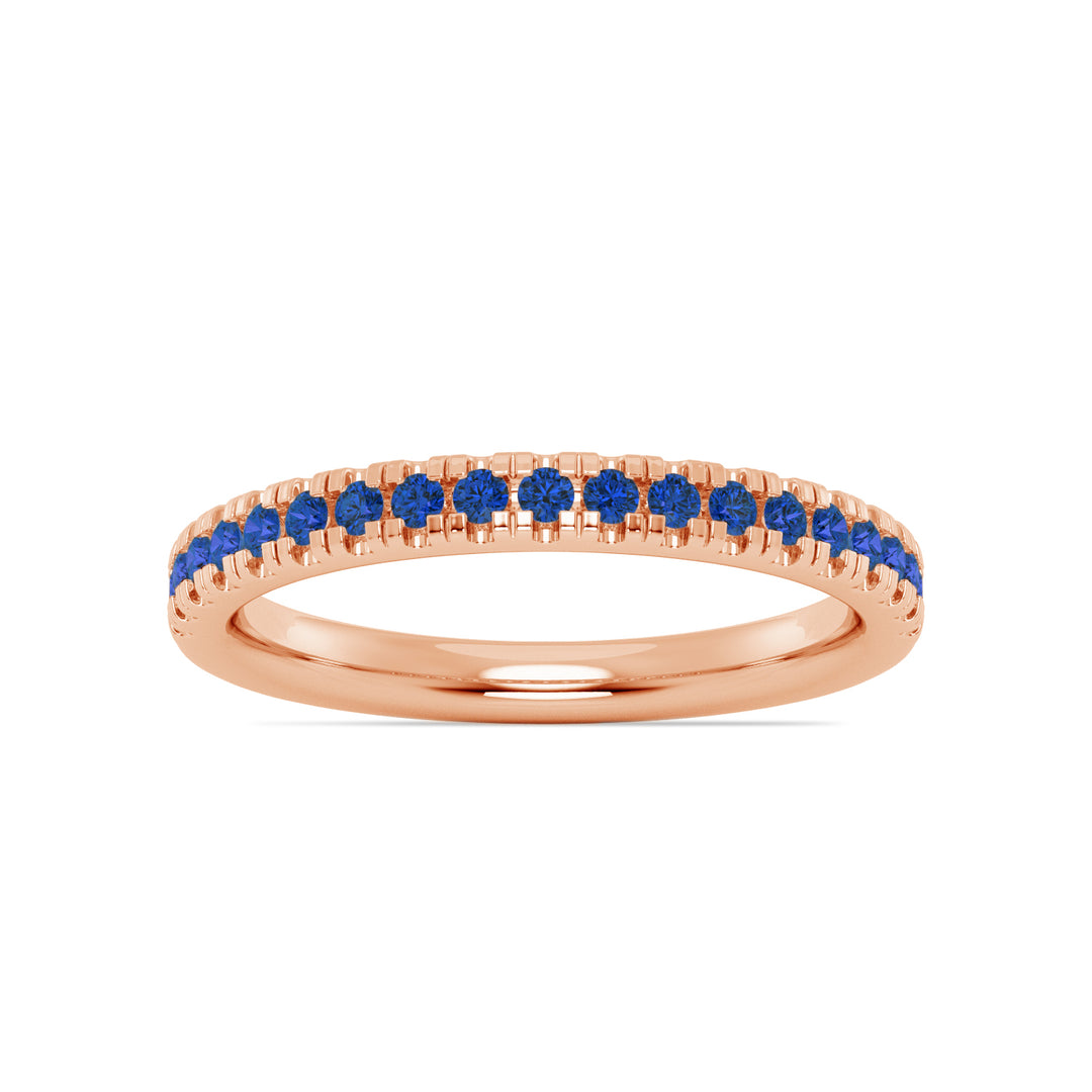 Round Sapphire Pave Band