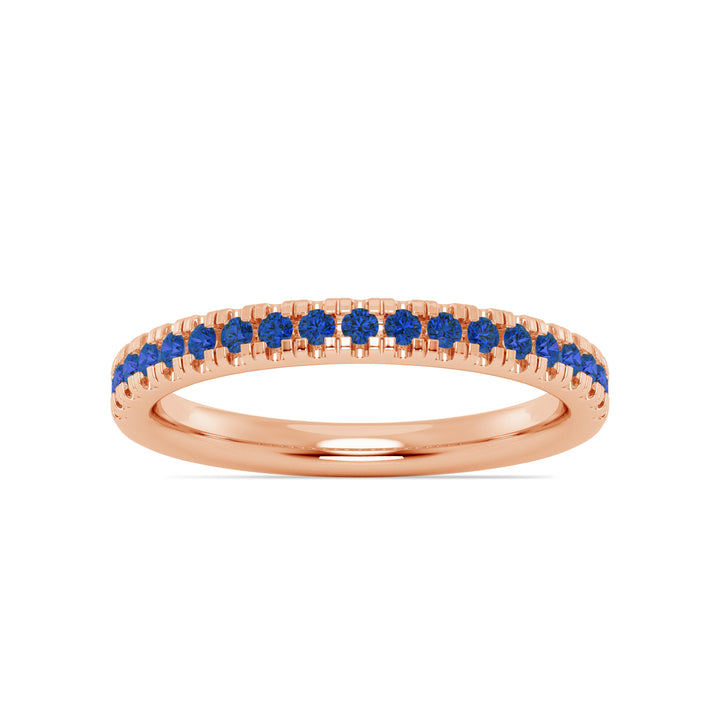Round Sapphire Pave Band