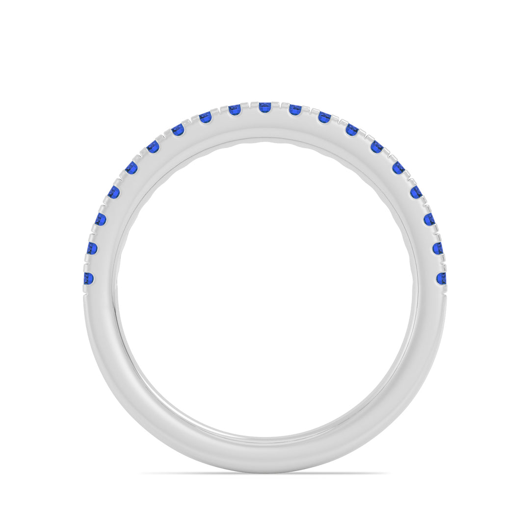 Round Sapphire Pave Band