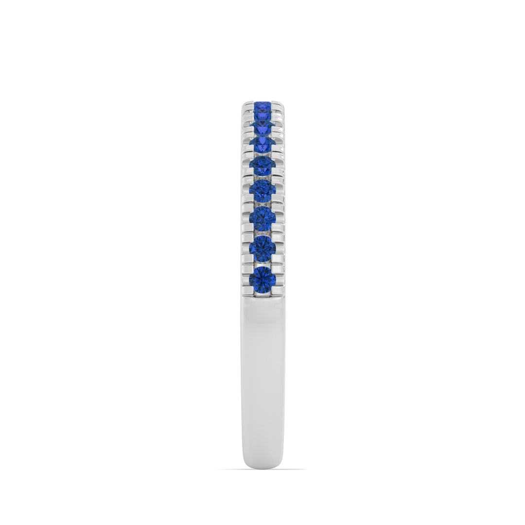 Round Sapphire Pave Band