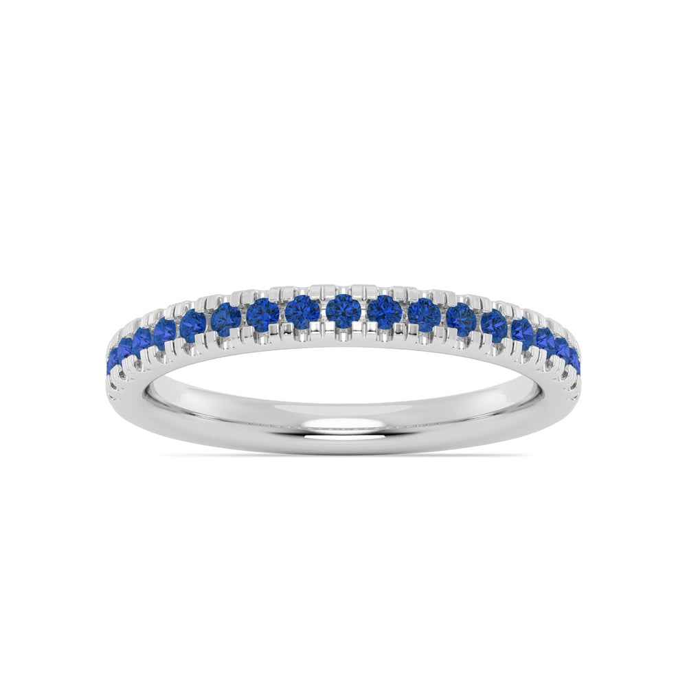 Round Sapphire Pave Band